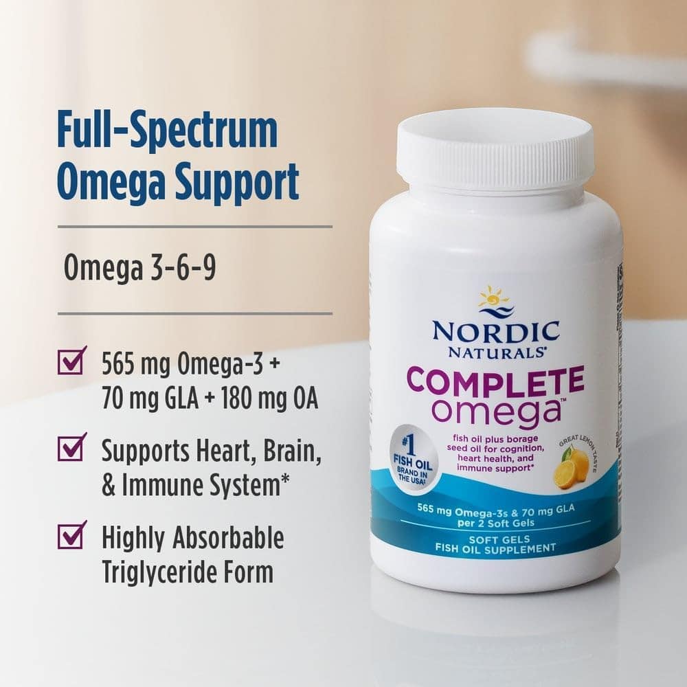 Dầu cá Omega-3 Nordic Naturals Complete Omega 565mg 180 Softgels - Ảnh 3