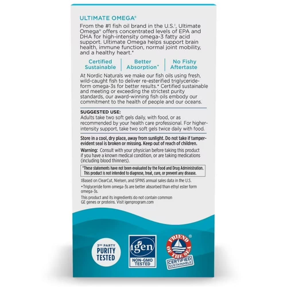 Dầu cá Omega-3 Nordic Naturals Ultimate Omega 1280mg 100 Softgels - Ảnh 4