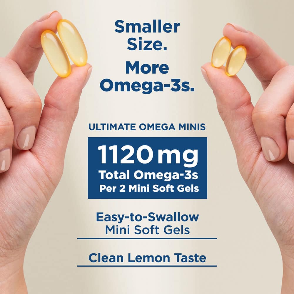 Dầu cá Omega-3 Nordic Naturals Ultimate Omega Minis Fish Oil 1120mg 110 Mini Softgels (Lemon) - Ảnh 7