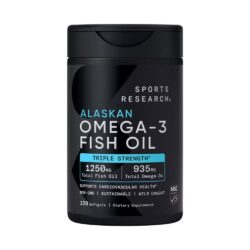 Dầu cá Sports Research Alaskan Omega-3 Fish Oil Triple Strength 120 Softgels