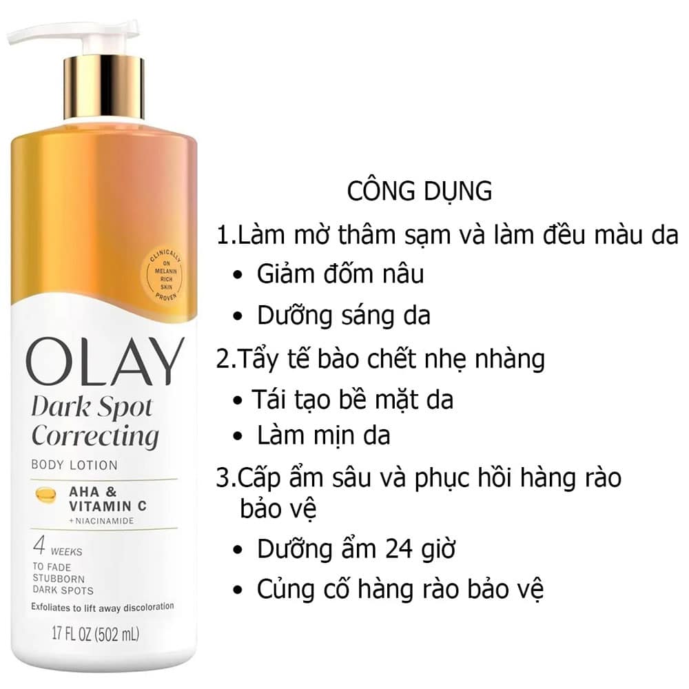 Dưỡng thể Olay Dark Spot Correcting Body Lotion 502ml - Ảnh 4