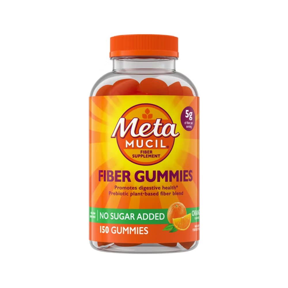 Kẹo dẻo bổ sung chất xơ Metamucil Fiber Gummies Orange 150 Gummies