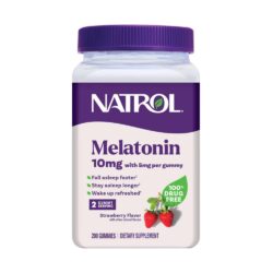 Kẹo dẻo giúp ngủ ngon Natrol Gummies Melatonin 10mg 200 viên Vị dâu