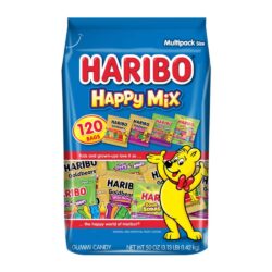 Kẹo dẻo Haribo Gummi Candy Happy Mix Variety Pack Túi 120 gói