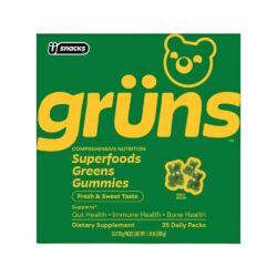 Kẹo dẻo rau xanh Grüns Adult Superfoods Greens Gummies 35 Daily Packs