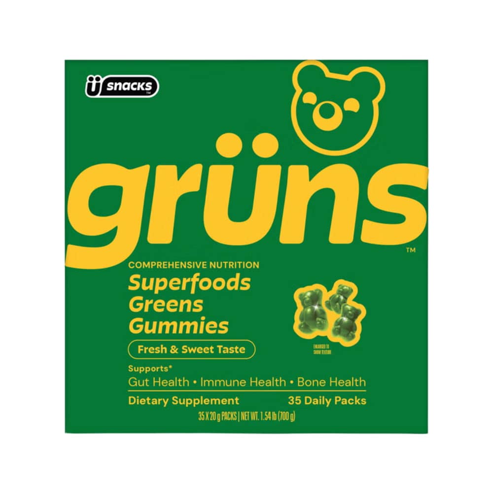 Kẹo dẻo rau xanh Grüns Adult Superfoods Greens Gummies 35 Daily Packs