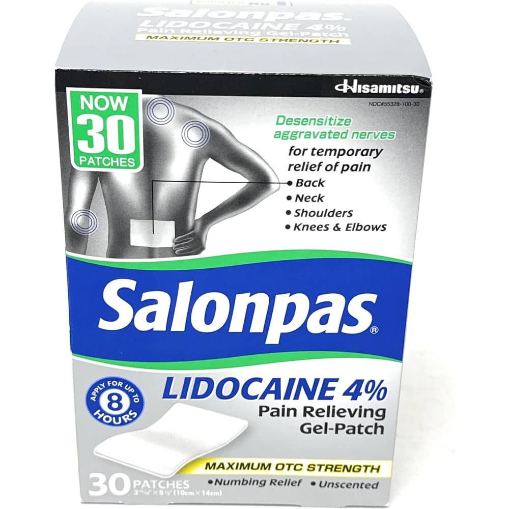 Miếng dán Salonpas LIDOCAINE 4% Gel-Patch 30 miếng - Ảnh 2