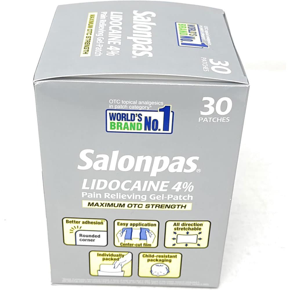 Miếng dán Salonpas LIDOCAINE 4% Gel-Patch 30 miếng - Ảnh 3