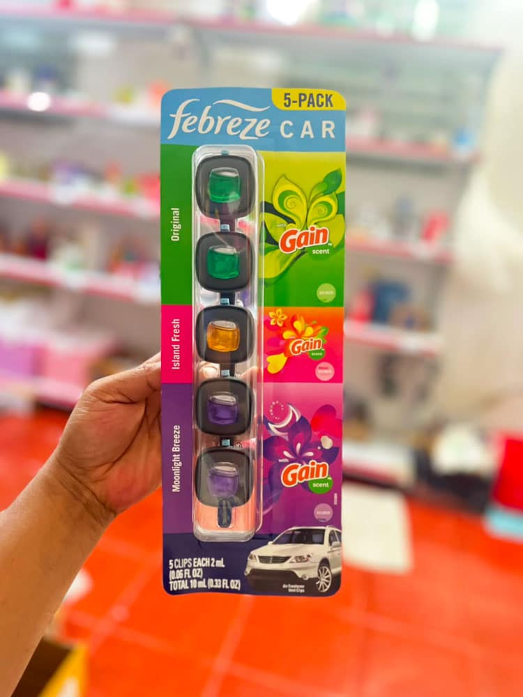Nước hoa xe hơi Febreze Car Set 5 cái (Gain Original, Island Fresh, Moonlight Breeze) - Ảnh 2