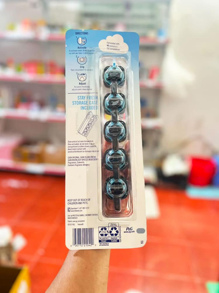 Nước hoa xe hơi Febreze Car Set 5 cái (Gain Original, Island Fresh, Moonlight Breeze) - Ảnh 3