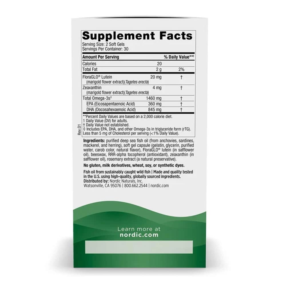Viên uống bổ mắt Nordic Naturals Vision Support 60 Softgels - Ảnh 3