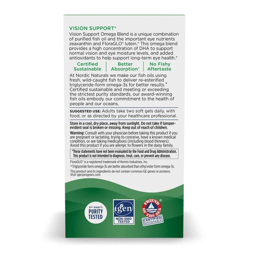 Viên uống bổ mắt Nordic Naturals Vision Support 60 Softgels - Ảnh 4
