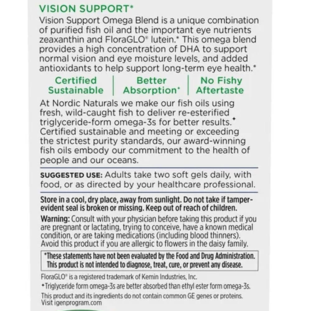 Viên uống bổ mắt Nordic Naturals Vision Support 60 Softgels - Ảnh 6