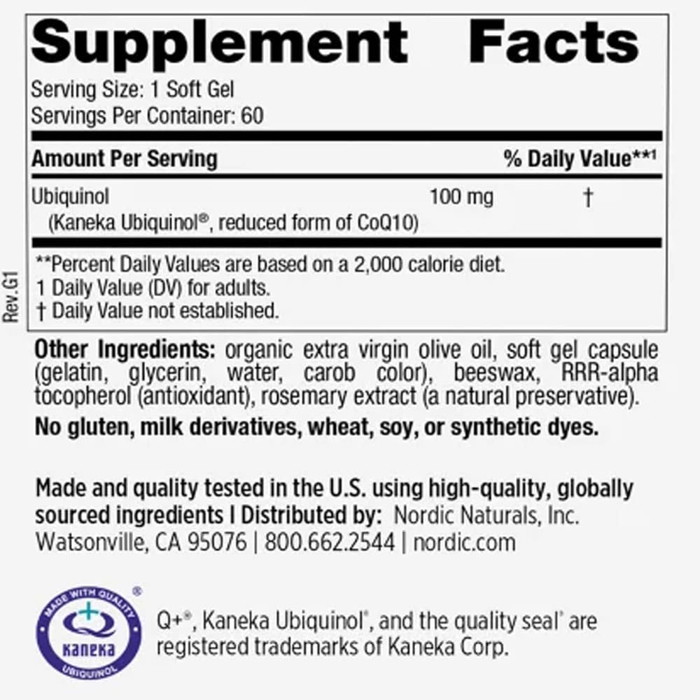 Viên uống bổ sung CoQ10 Nordic Naturals CoQ10 Ubiquinol 100mg 60 Softgels - Ảnh 5