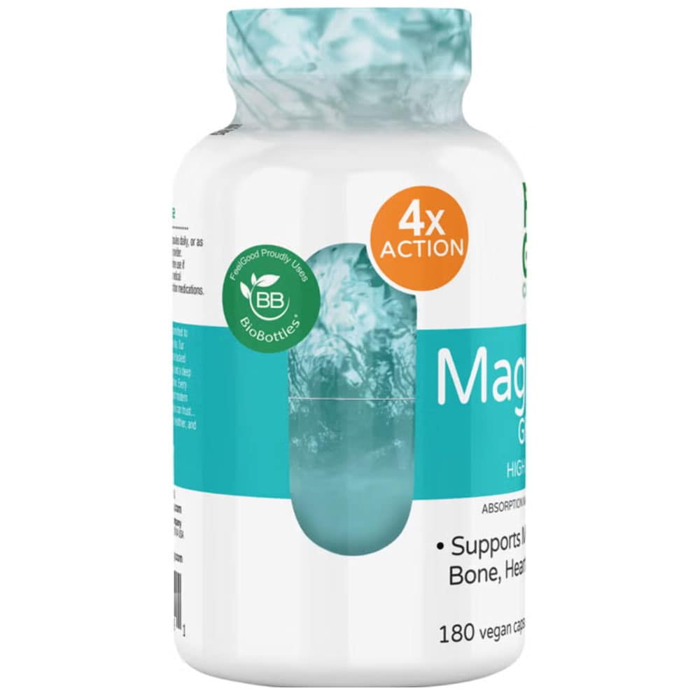 Viên uống bổ sung Magie FEELGOOD Magnesium Glycinate 180 Vegan Capsules - Ảnh 4