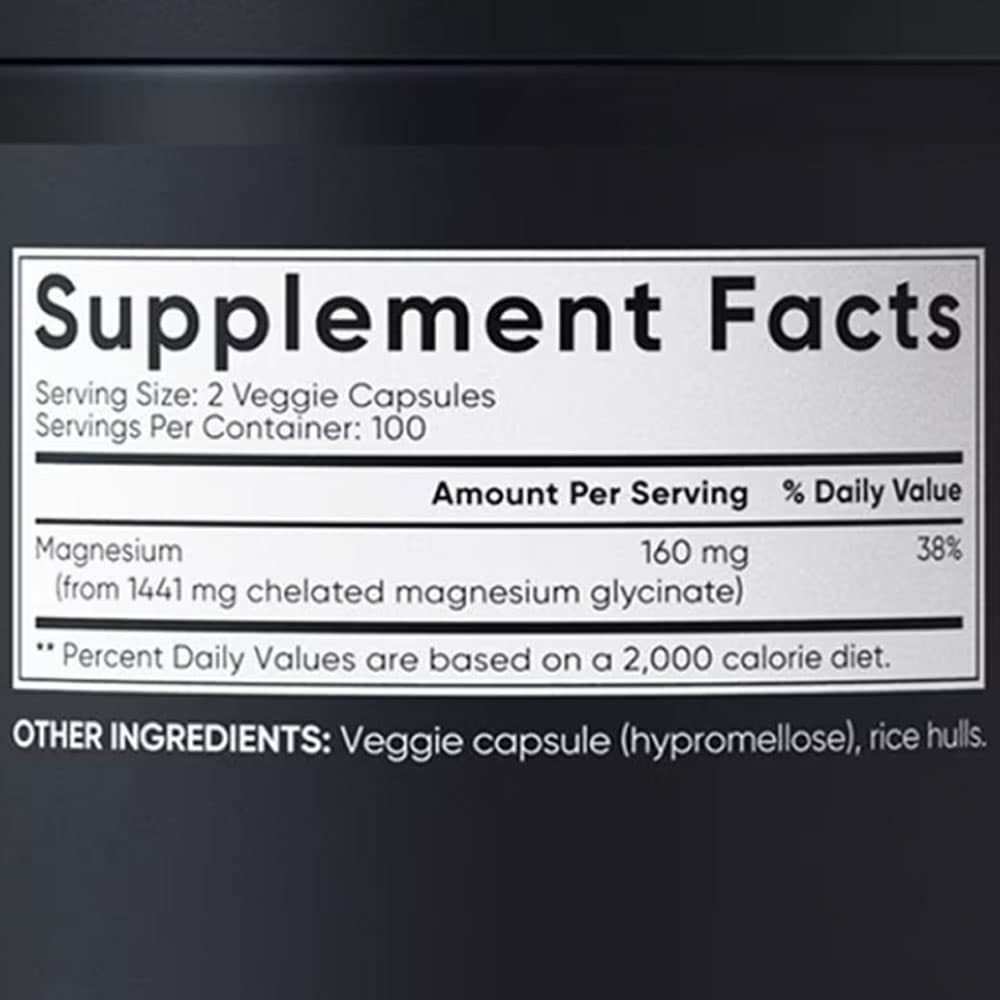Viên uống bổ sung Magie Sports Research Chelated Magnesium Glycinate 160mg 200 Veggie Capsules - Ảnh 5