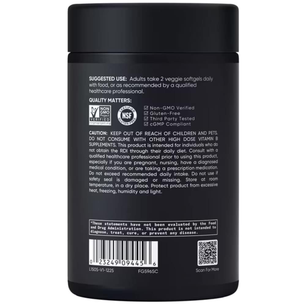 Viên uống bổ sung Vitamin B Sports Research Advanced B-Complex 150 Softgels - Ảnh 2