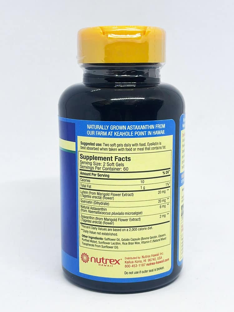 Viên uống chống oxy hóa Nutrex Hawaii EyeAstin 120 Softgels - Ảnh 3