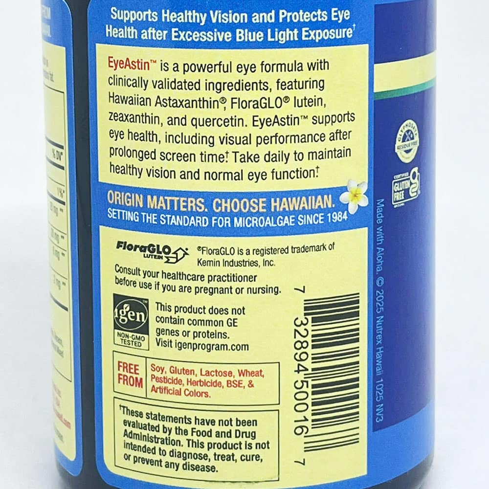 Viên uống chống oxy hóa Nutrex Hawaii EyeAstin 120 Softgels - Ảnh 5