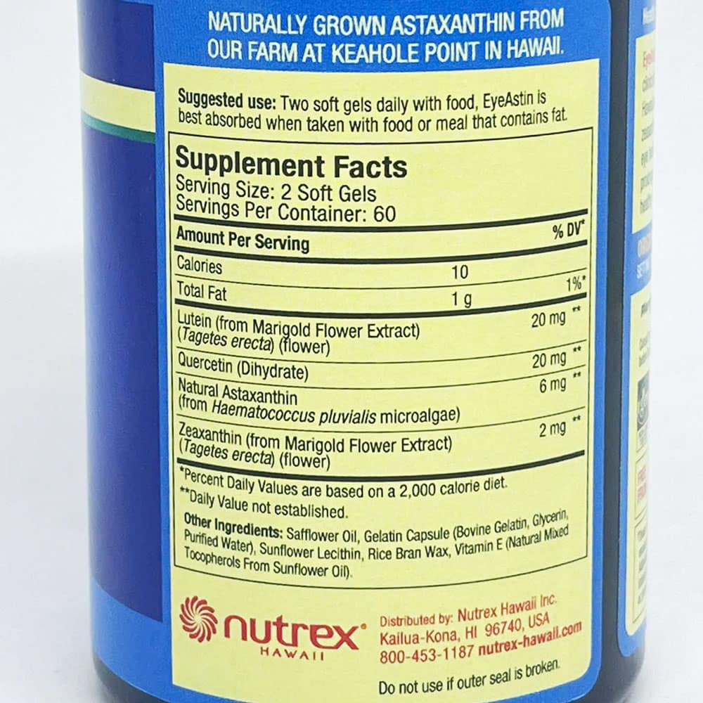 Viên uống chống oxy hóa Nutrex Hawaii EyeAstin 120 Softgels - Ảnh 6
