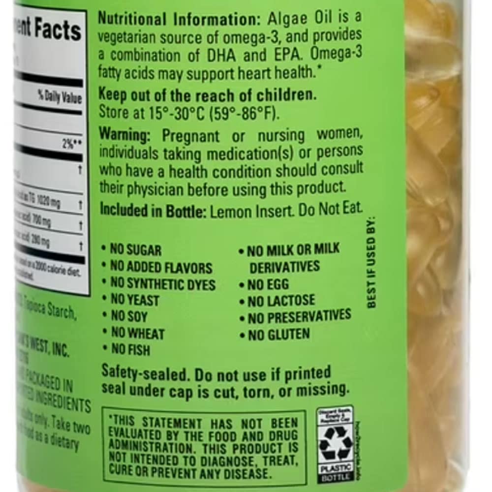Viên uống dầu tảo Omega-3 thuần chay Member’s Mark Vegan Omega-3 150 Softgels - Ảnh 5