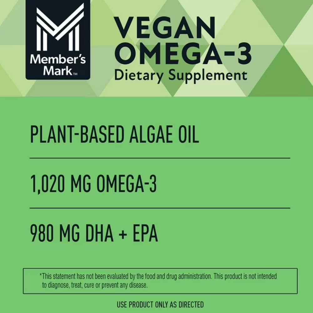 Viên uống dầu tảo Omega-3 thuần chay Member’s Mark Vegan Omega-3 150 Softgels - Ảnh 10