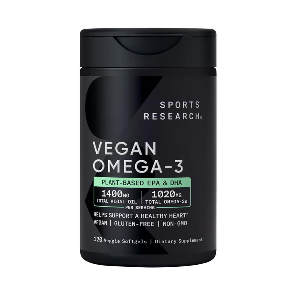 Viên uống dầu tảo Sports Research Vegan Omega-3 1400mg 120 Veggie Softgels