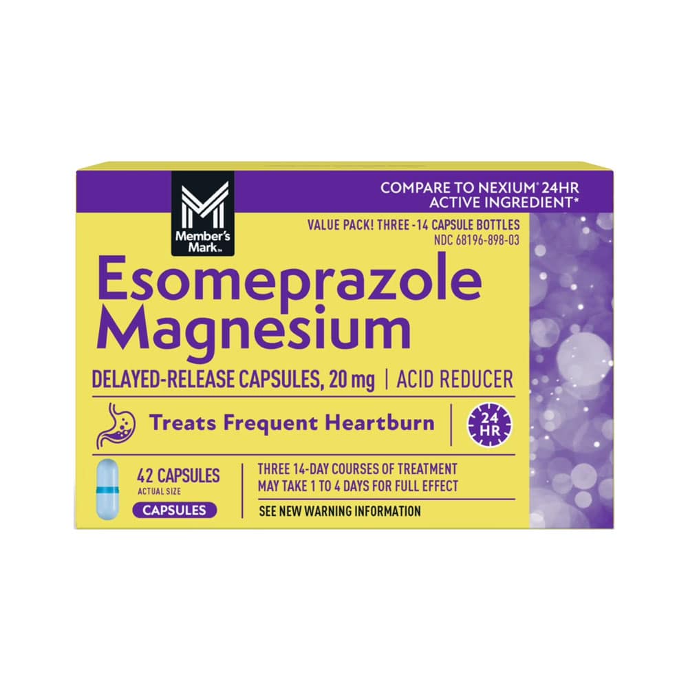 Viên uống giảm axit dạ dày, ợ nóng Member’s Mark Esomeprazole Magnesium 20mg 42 Capsules
