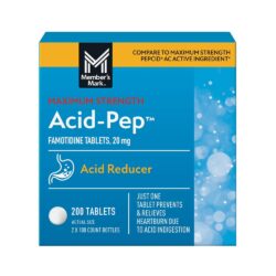 Viên uống giảm đầy hơi, ợ nóng Member’s Mark Acid-Pep Famotidine Tablets 20mg 100 Tablets x2 hủ
