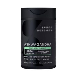 Viên uống nhân sâm Ấn Độ Sports Research Ashwagandha 500mg 90 Softgels