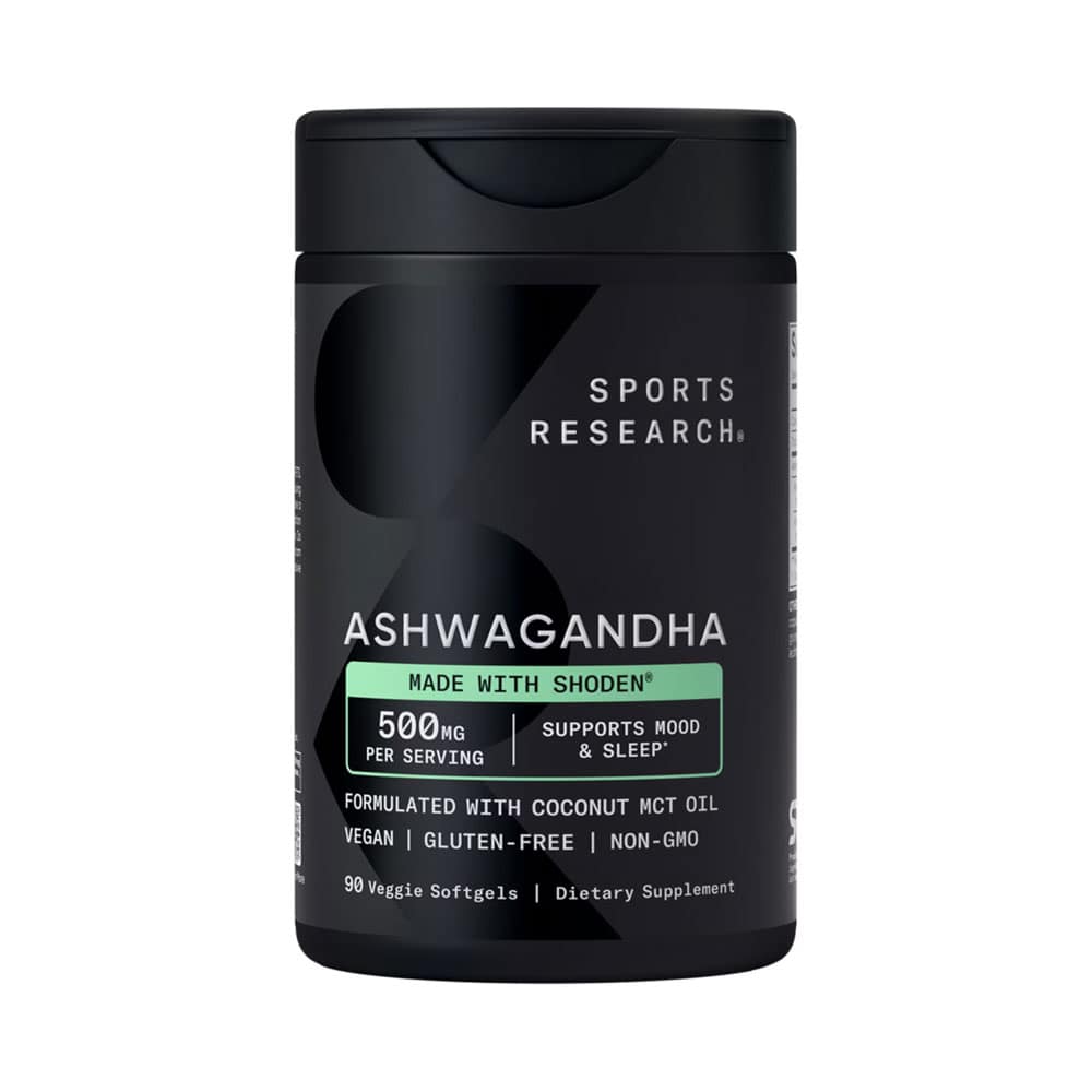 Viên uống nhân sâm Ấn Độ Sports Research Ashwagandha 500mg 90 Softgels