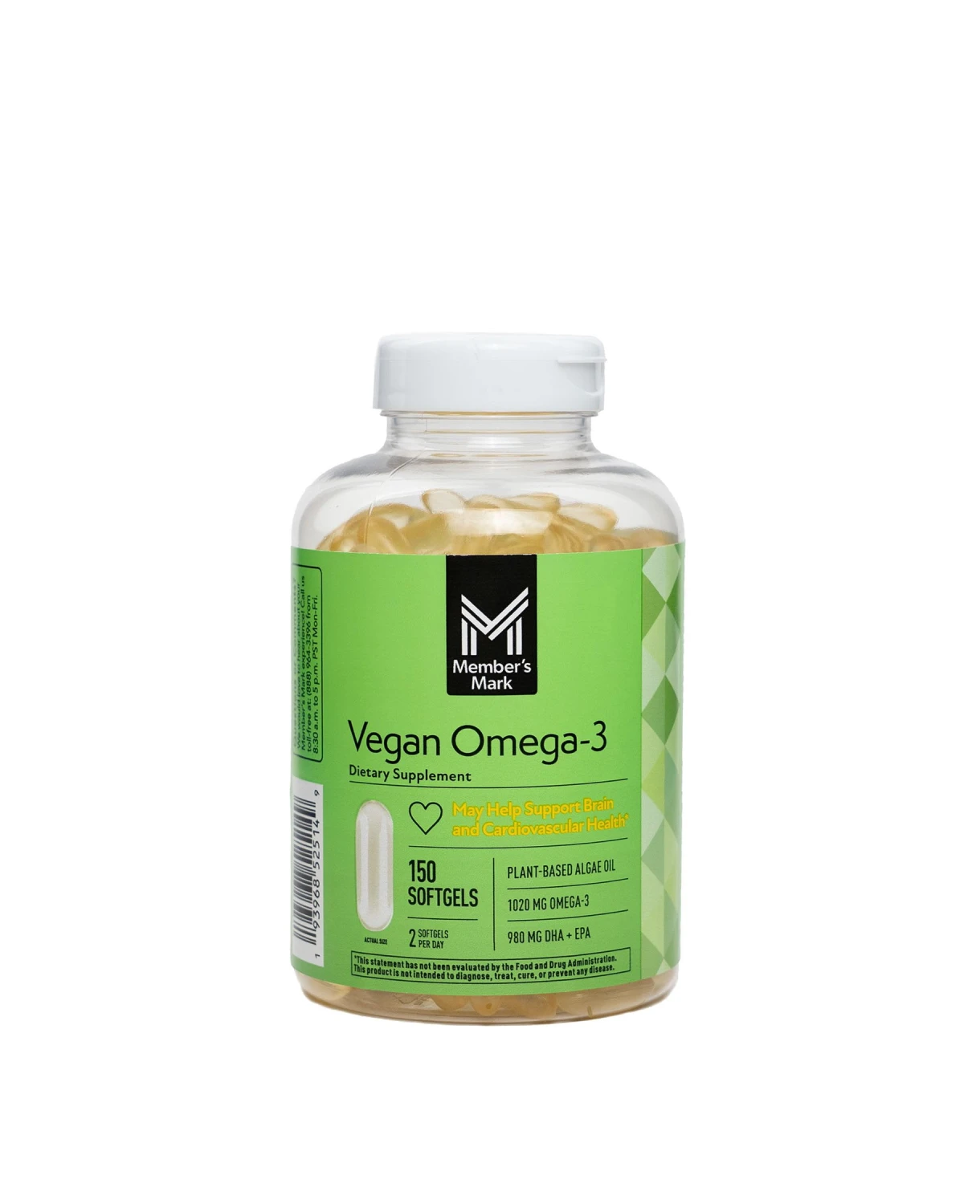 Member's Mark Vegan Omega-3 Softgels, 150 cái.