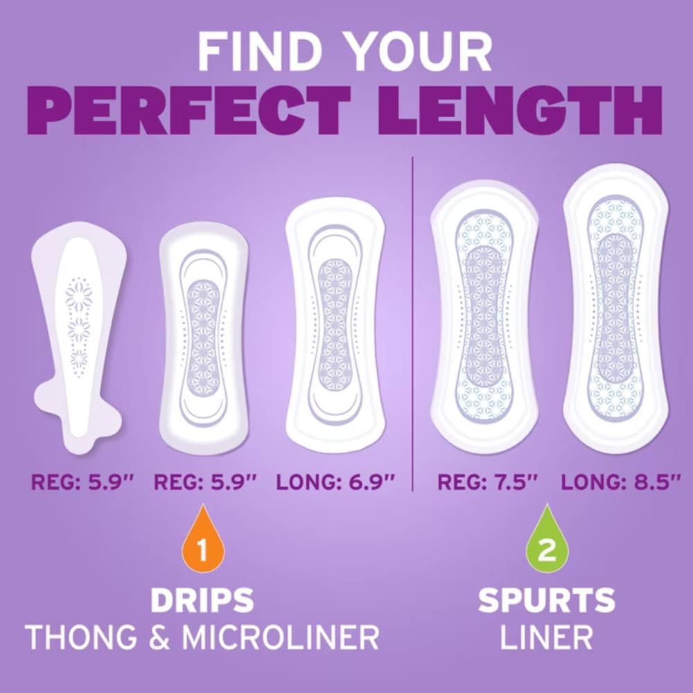 Băng lót thấm hút nhẹ Poise Daily Incontinence Panty Liners 2 Drop Very Light Long 132 miếng - Ảnh 7
