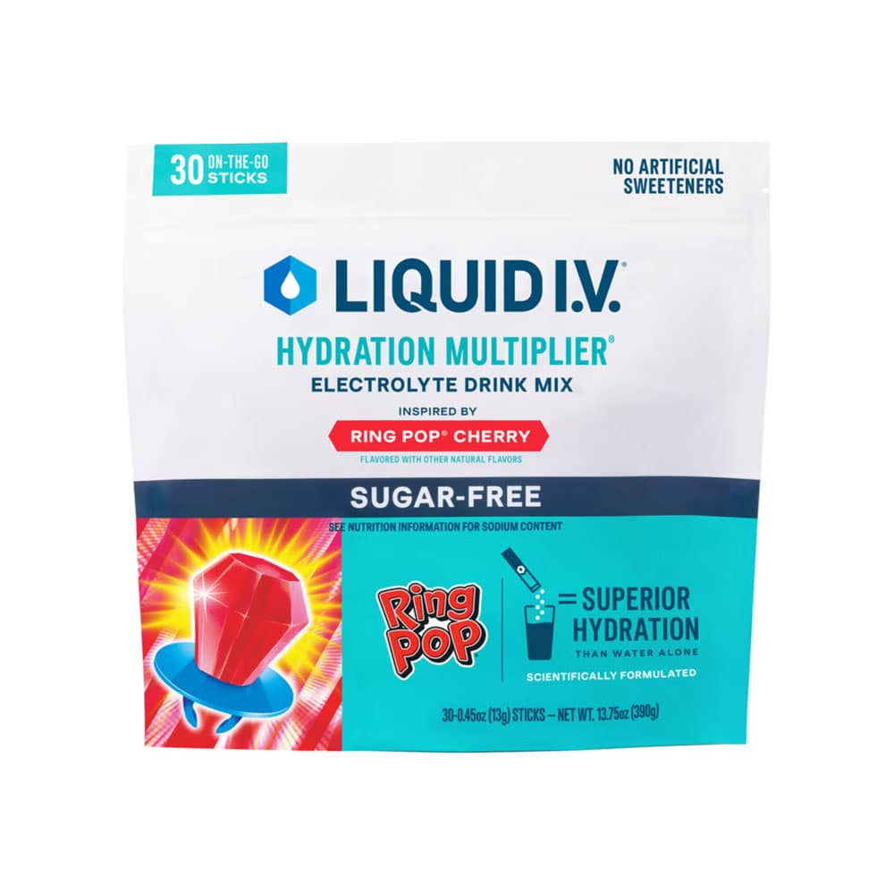 Bột điện giải Liquid I.V. Hydration Multiplier 30 gói (Ring Pop Cherry Sugar-Free)