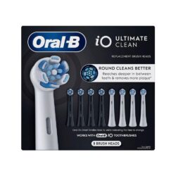Đầu bàn chải thay thế Oral-B iO Ultimate Clean 8 cái (Black, White)