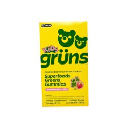Kẹo dẻo rau xanh cho trẻ em Grüns Kids Superfoods Greens Gummies Strawberry 25 Daily Packs