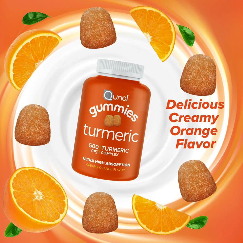 Kẹo dẻo bổ sung tinh chất nghệ Qunol Turmeric 500mg 200 Gummies - Ảnh 2