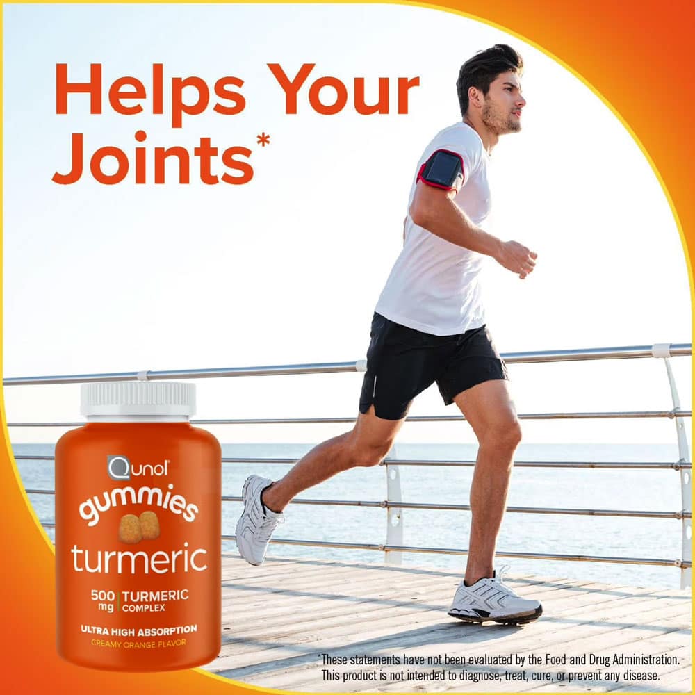 Kẹo dẻo bổ sung tinh chất nghệ Qunol Turmeric 500mg 200 Gummies - Ảnh 4