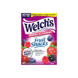Kẹo dẻo trái cây Welch’s Fruit Snacks Berries 'N Cherries 40 gói (0.9kg)