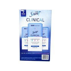 Lăn khử mùi Secret Clinical Invisible Solid 45g x3 (Completely Clean)