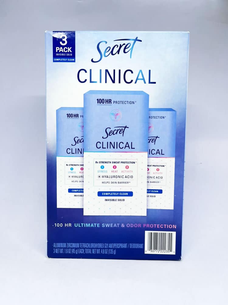 Lăn khử mùi Secret Clinical Invisible Solid 45g x3 (Completely Clean) - Ảnh 2