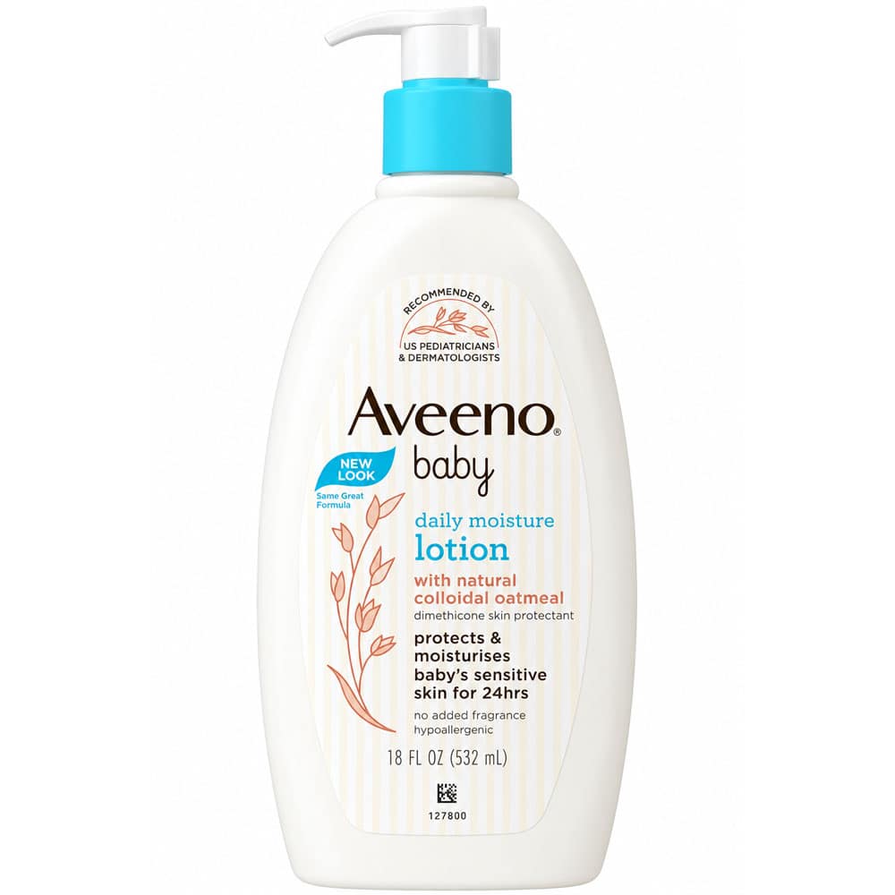 Sữa dưỡng ẩm cho bé Aveeno Baby Daily Moisture Lotion vòi pump 532ml x2 chai - Ảnh 2