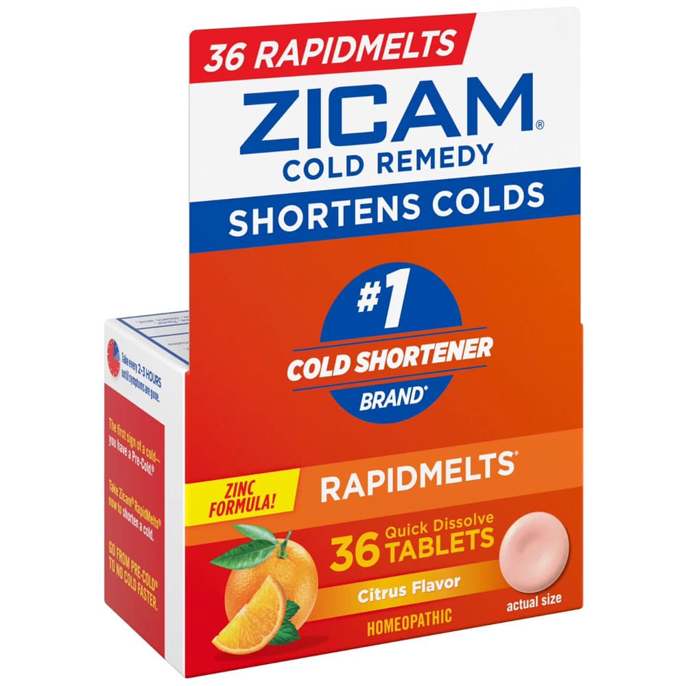 Viên ngậm tan nhanh Zicam Cold Remedy RapidMelts Citrus 36 viên - Ảnh 2