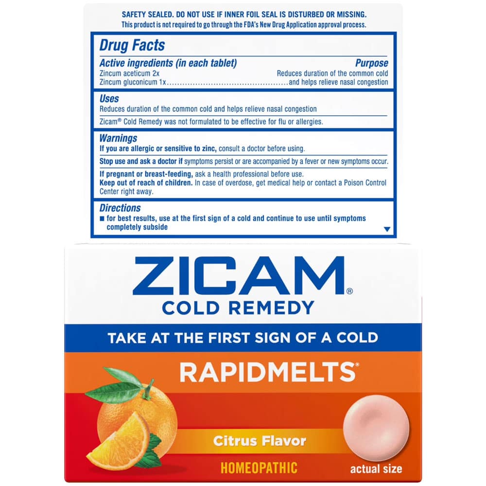 Viên ngậm tan nhanh Zicam Cold Remedy RapidMelts Citrus 36 viên - Ảnh 4