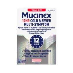 Viên uống cảm sốt Mucinex 12HR Cold & Fever Multi-Symptom 50 Extended Release Tablets
