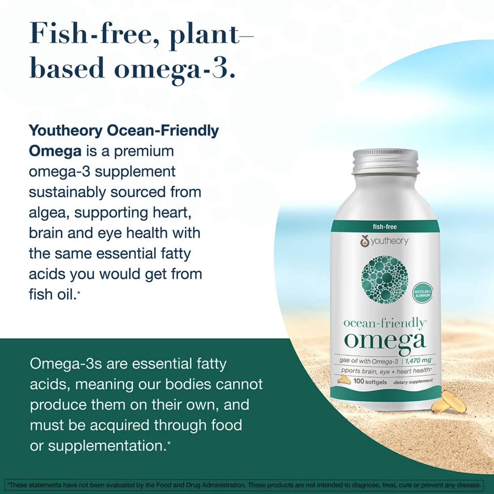 Viên uống dầu tảo Omega-3 Youtheory Ocean Friendly Omega Softgels 100 viên - Ảnh 2