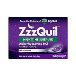 Viên uống hỗ trợ giấc ngủ Vicks ZzzQuil Nighttime Sleep Aid LiquiCaps 96 viên
