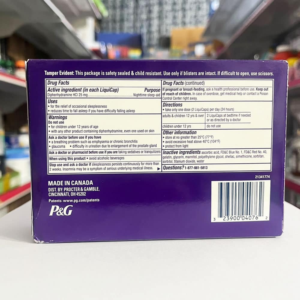 Viên uống hỗ trợ giấc ngủ Vicks ZzzQuil Nighttime Sleep Aid LiquiCaps 96 viên - Ảnh 3