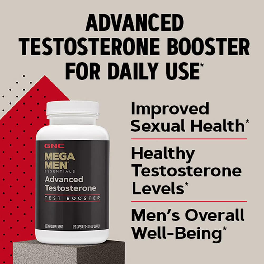 Viên uống hỗ trợ testosterone cho nam GNC Mega Men Advanced Testosterone 120 Capsules - Ảnh 2