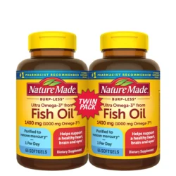 Nature Made Burp-Less Ultra Omega-3 Fish Oil 130 viên nang mềm
